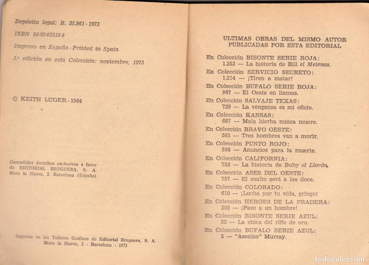 C&oacute;mics: ASES DEL OESTE - KEITH LUGER - N&ordm; 758: PERLAS SANGRIENTAS - A&Ntilde;O 1973 - Foto 4