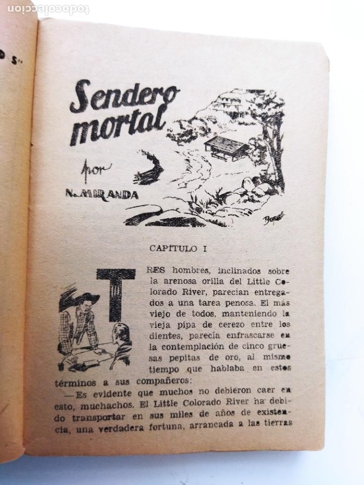 C&oacute;mics: COLECCI&Oacute;N VAQUEROS OESTE - N&ordm; 4 - N. MIRANDA - SENDERO MORTAL - EDI. C&Iacute;ES - Foto 3