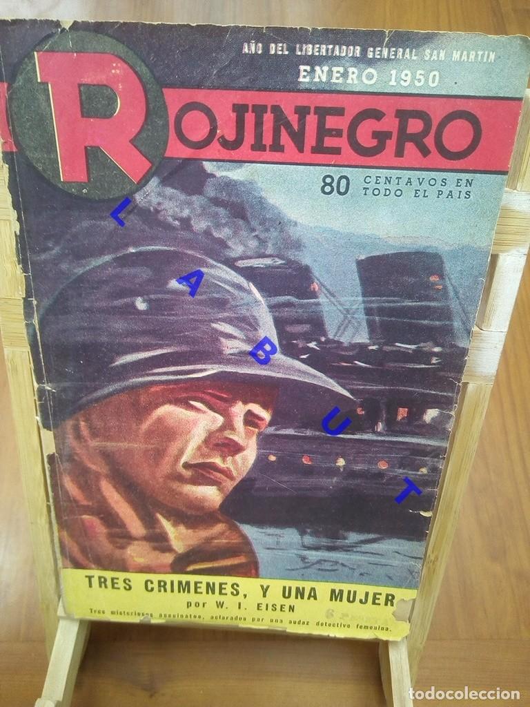 Comics: ROJINEGRO 168 TRES CRIMENES Y UNA MUJER W I EISEN ENERO 1950 PULP W3