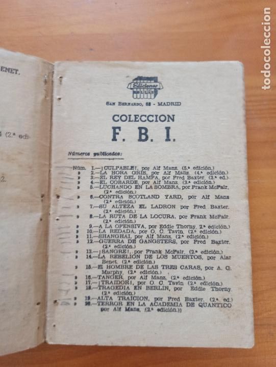 C&oacute;mics: FBI N&ordm; 55 - EL GENIO DEL MAL - ALAR BENET - ROLLAN (191) - Foto 5