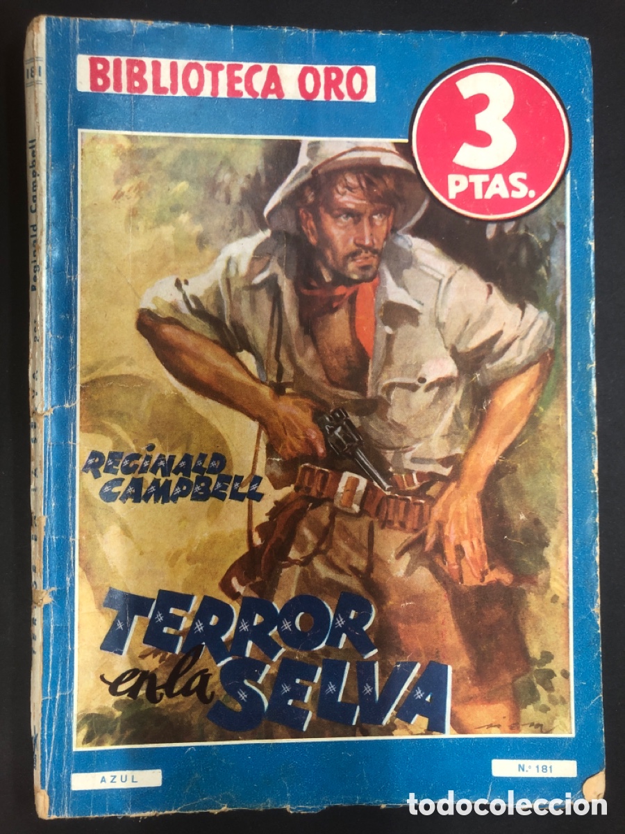 C&oacute;mics: NOVELA BILBLIOTECA ORO TERROR EN LA SELVA RECINALD CAMPBELL EDITORIAL MOLINO - Foto 1