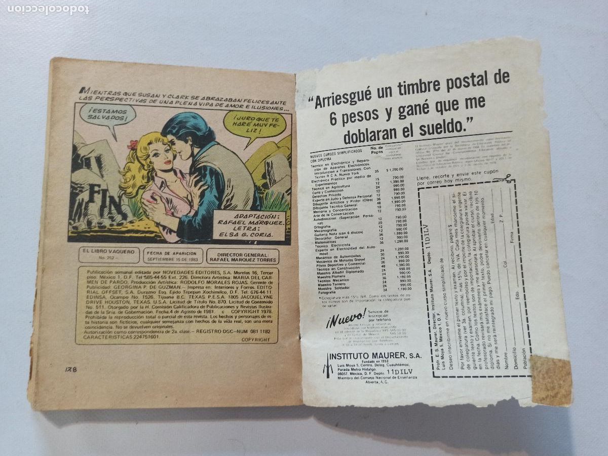 C&oacute;mics: EL LIBRO VAQUERO N&ordm; 252 - AL FILO DE LA MUERTE (FE) - Foto 7