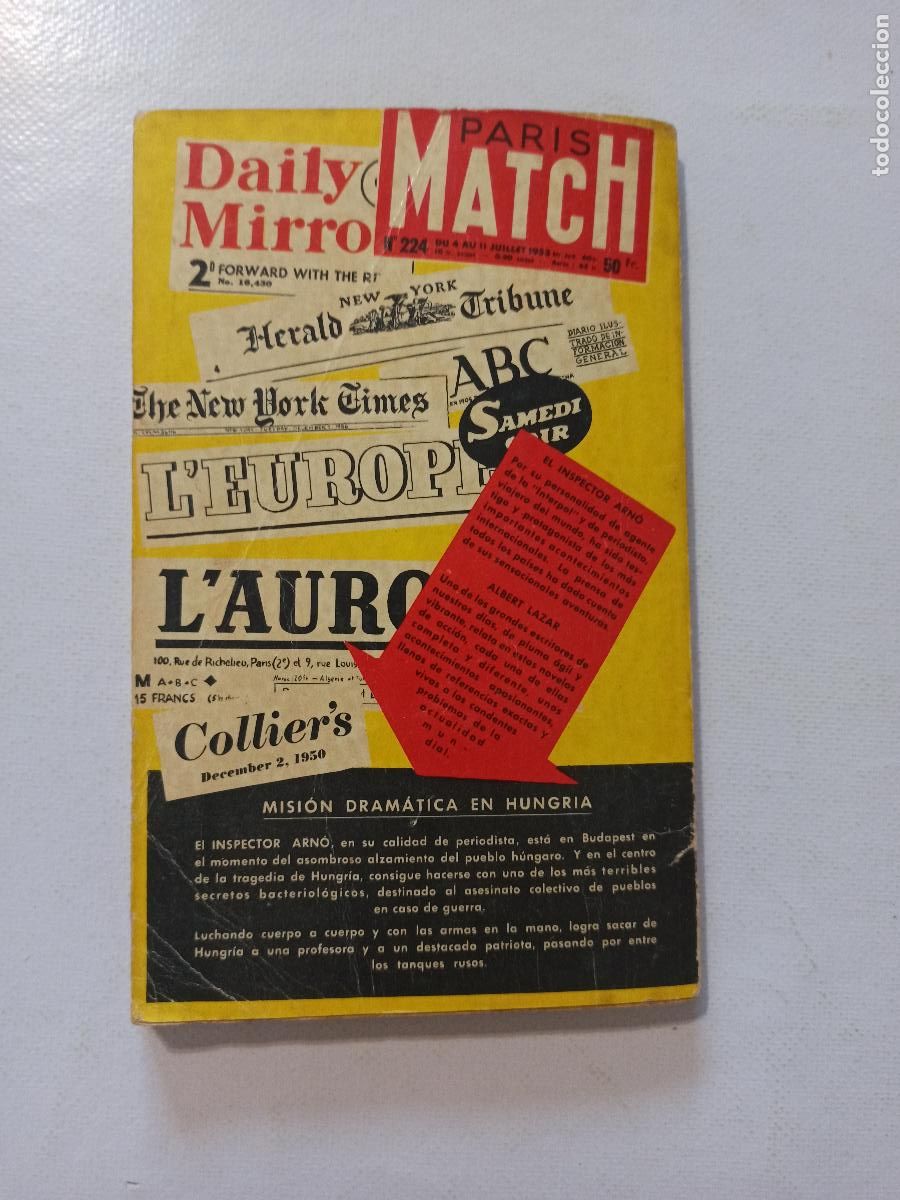 C&oacute;mics: COLECCION INSPECTOR ARNO N&ordm; 2 - MISION DRAMATICA EN HUNGRIA - ALBERT LAZAR (BT) - Foto 5