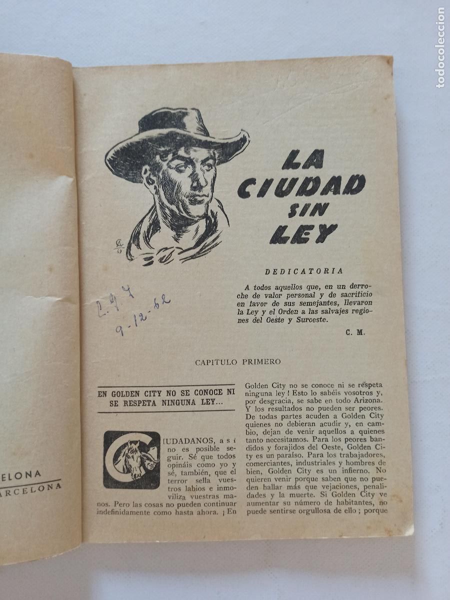 C&oacute;mics: NOVELAS DEL OESTE N&ordm; 3 - LA CIUDAD SIN LEY - CARTER - EDICIONES CLIPER (FI1) - Foto 5