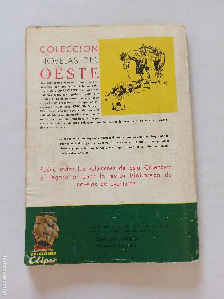 C&oacute;mics: NOVELAS DEL OESTE N&ordm; 3 - LA CIUDAD SIN LEY - CARTER - EDICIONES CLIPER (FI1) - Foto 7