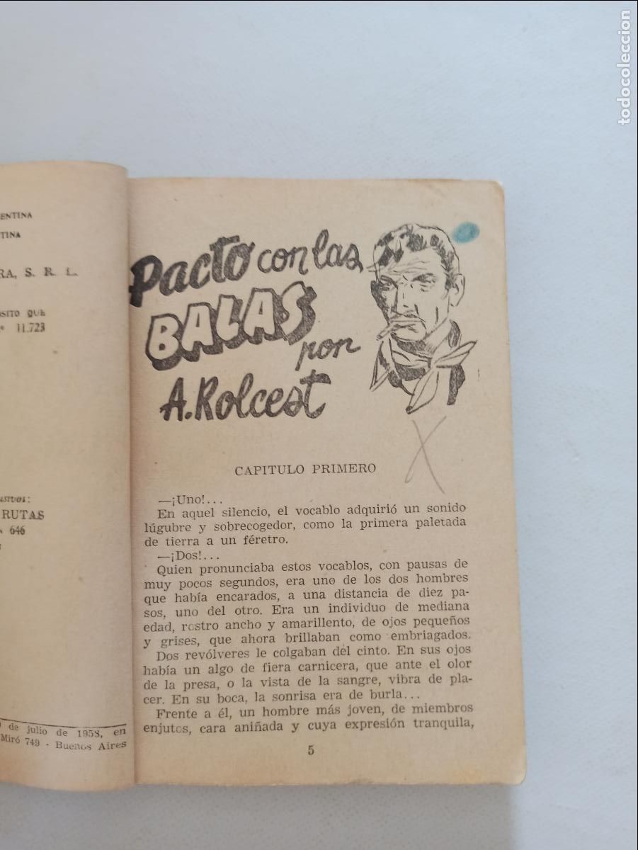 C&oacute;mics: COLECCION BISONTE N&ordm; 140 - PACTO CON LAS BALAS - A. ROLCEST - BRUGUERA (FF) - Foto 5