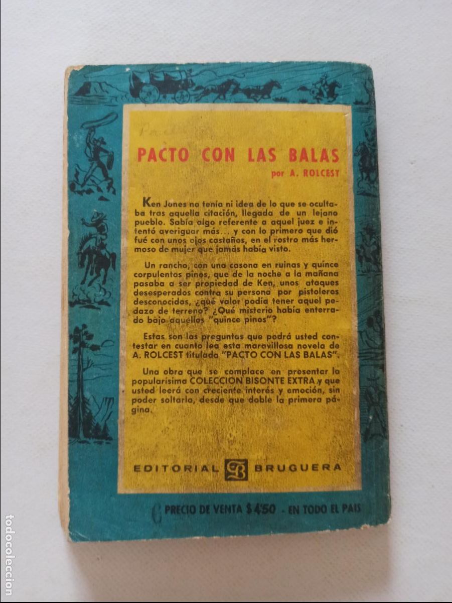 C&oacute;mics: COLECCION BISONTE N&ordm; 140 - PACTO CON LAS BALAS - A. ROLCEST - BRUGUERA (FF) - Foto 6