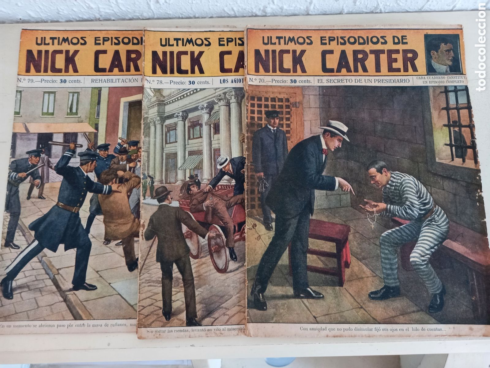 C&oacute;mics: &Uacute;ltimos Episodios de Nick Carter. 3 ejemplares 70-78-79 - Foto 1