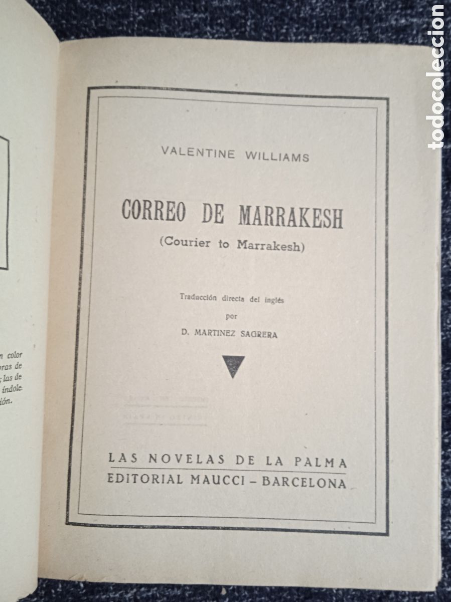 C&oacute;mics: CORREO DE MARRAKESH / VALENTINE WILLIAMS -ED. MAUCCI. - Foto 2