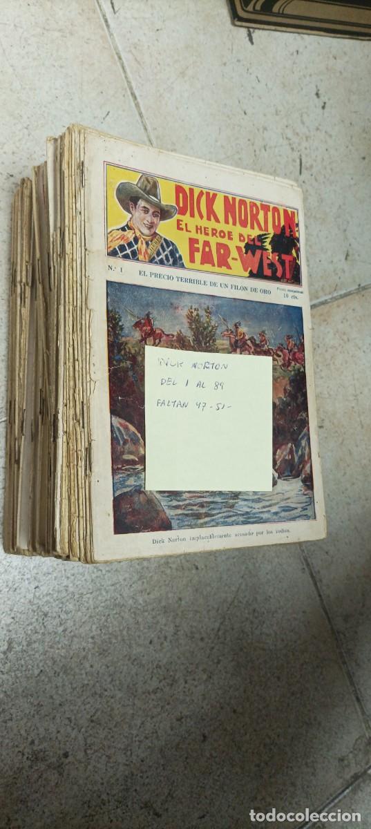 C&oacute;mics: Dick Norton El H&eacute;roe del Far-West. Editorial Vecchi 1930, casi completa 87 ejemplares - Foto 2