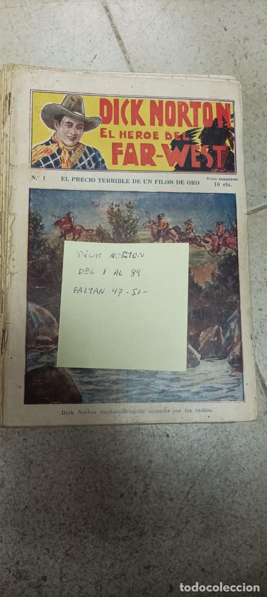 C&oacute;mics: Dick Norton El H&eacute;roe del Far-West. Editorial Vecchi 1930, casi completa 87 ejemplares - Foto 1