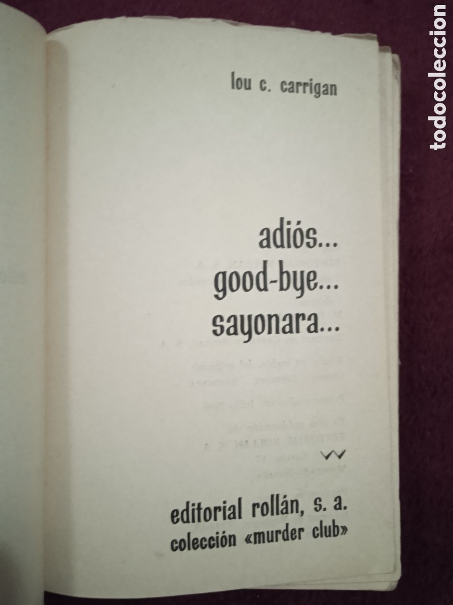 C&oacute;mics: ADIOS... GOODBYE, SAYONARA / LOU C. CARRIGAN - Foto 3