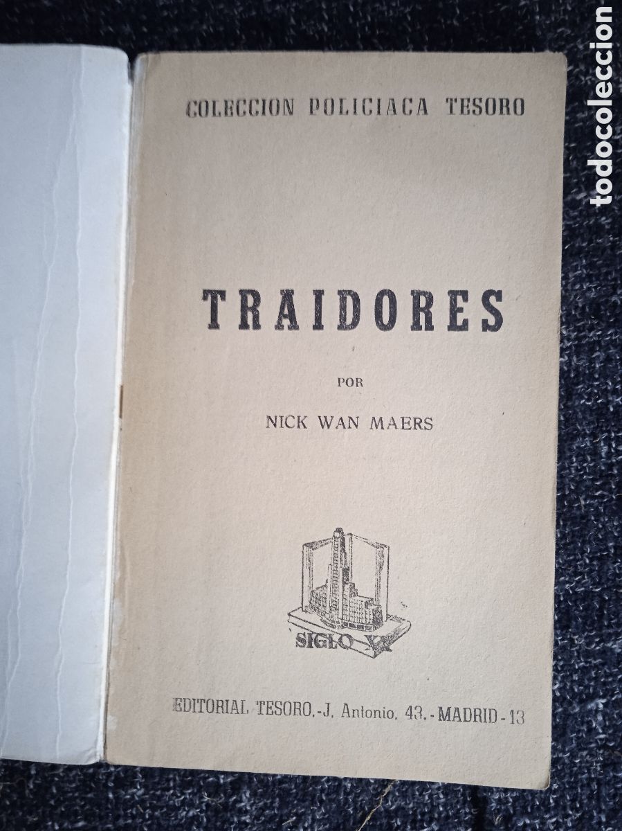C&oacute;mics: TRAIDORES / NICK WAN MAERS -ED. EDITORIAL TESORO - Foto 2