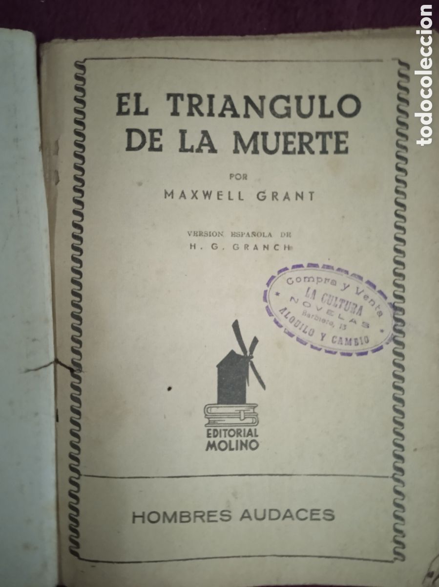 C&oacute;mics: Libro El tri&aacute;ngulo de la muerte / Maxwell Grant -ED. Molino - Foto 2