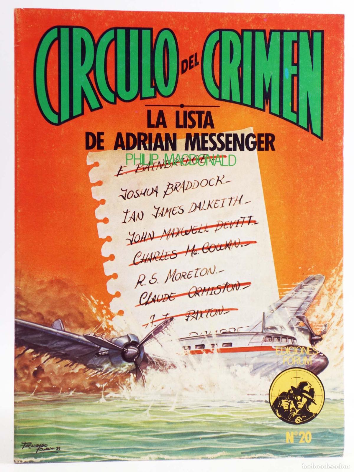 C&oacute;mics: C&Iacute;RCULO DEL CRIMEN 20. LA LISTA DE ADRIAN MESSENGER (Philip Macdonald) Forum, 1983 - Foto 1