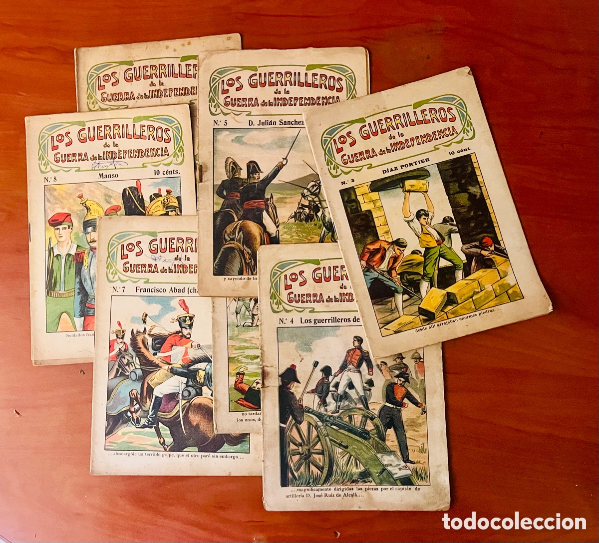 C&oacute;mics: LOS GUERRILLEROS DE LA GUERRA DE LA INDEPENDENCIA, 6 N&Uacute;MEROS, (E HERAS), RARA!! - Foto 1