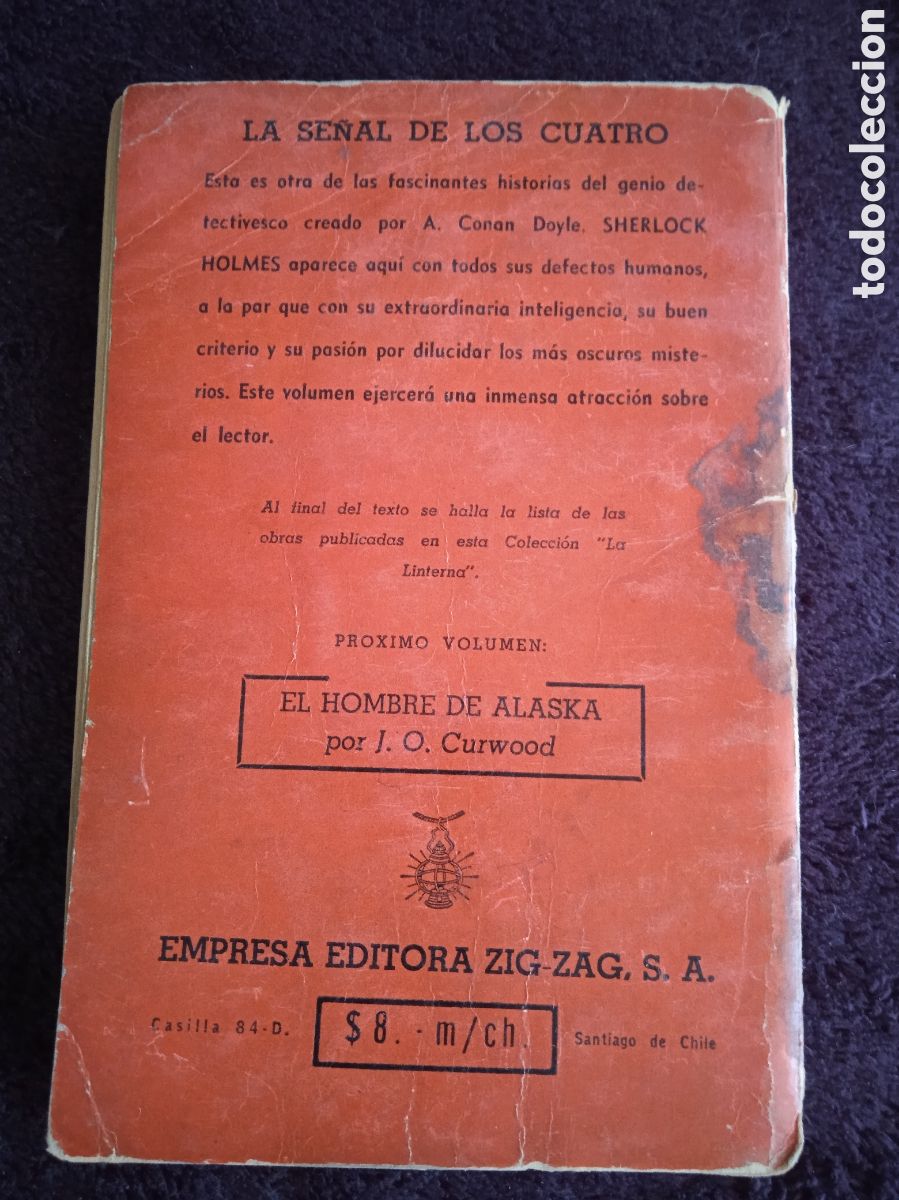 C&oacute;mics: La se&ntilde;al de los cuatro. / A.Conan Doyle. -Ed. Zig-Zag -coleccion La Linterna - Foto 2