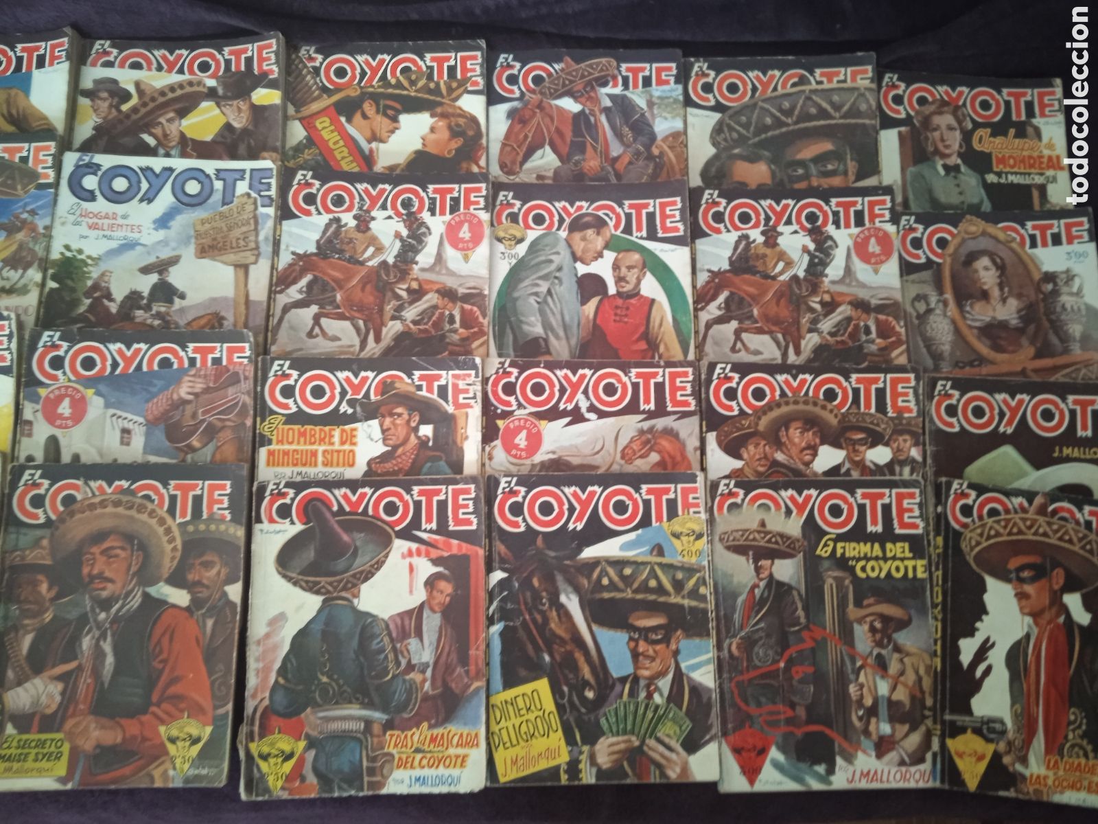 Comics: EL COYOTE -LOTE DE 60 EJEMPLARES / J. MALLORQU&Iacute;. EDICIONES CLIPER A&Ntilde;OS 50