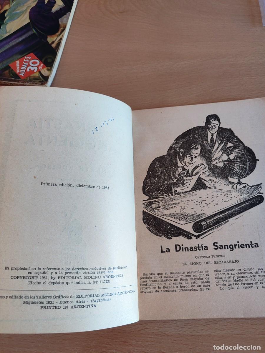 C&oacute;mics: LOTE DE 3 NOVELAS DOC SAVAGE EDITORIAL MOLINO ARGENTINA - Foto 3