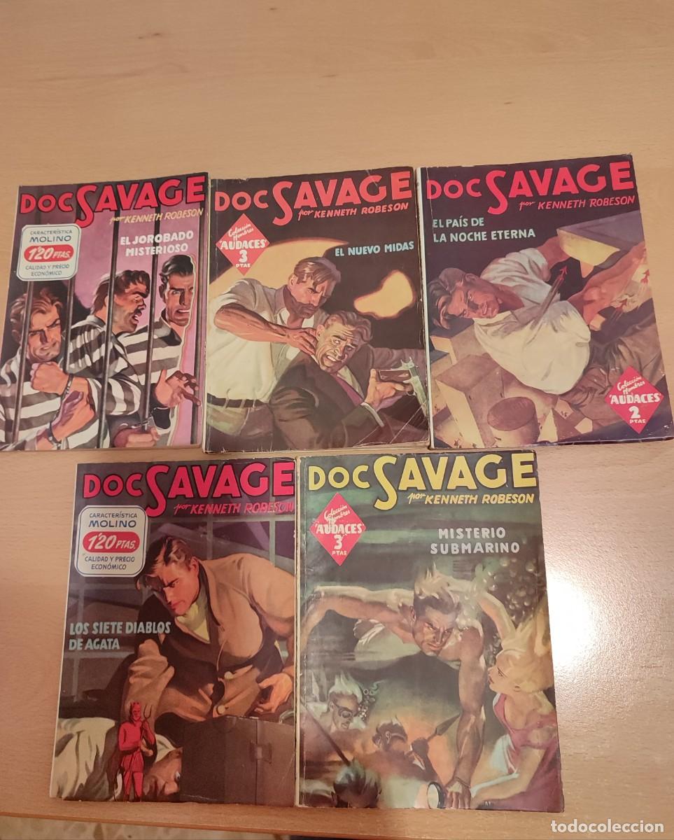 C&oacute;mics: LOTE DE 5 NOVELAS DE DOC SAVAGE - EDITORIAL MOLINO - Foto 1