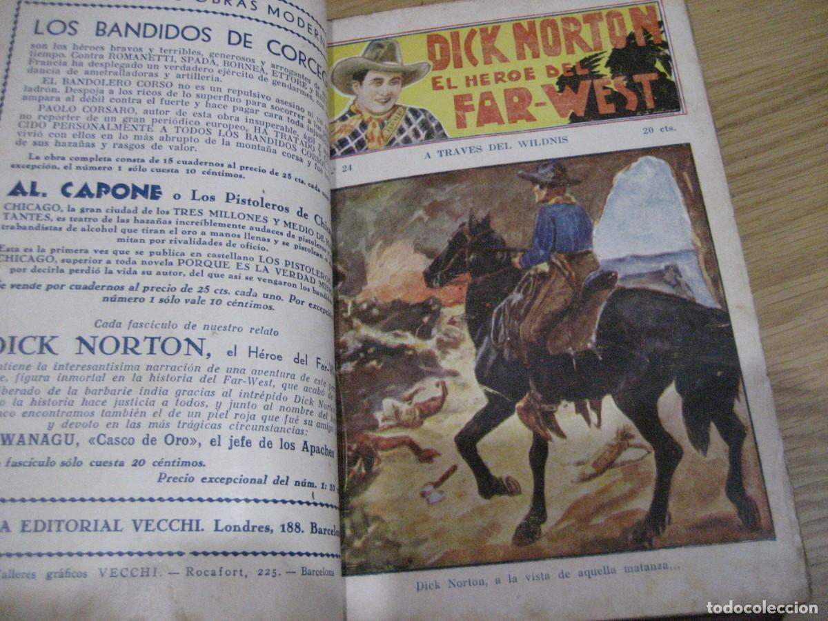 C&oacute;mics: Dick Norton . El heroe del far West . del 21 al 40 encuadernadas ed Vecchi - Foto 7