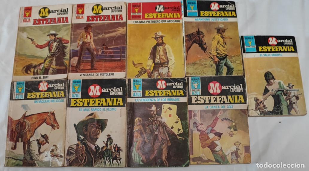 C&oacute;mics: LOTE DE 9 NOVELAS DEL OESTE, BUFALO SERIE AZUL Y ROJA, MARCIAL LAFUENTE, ESTEFANIA
