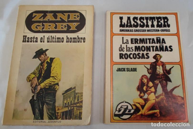 Comics: 2 NOVELAS HASTA EL ULTIMO HOMBRE ZANE GREY, LASSITER JACK SLADER LA ERMITA DE LAS MONTA&Ntilde;AS ROCOSAS