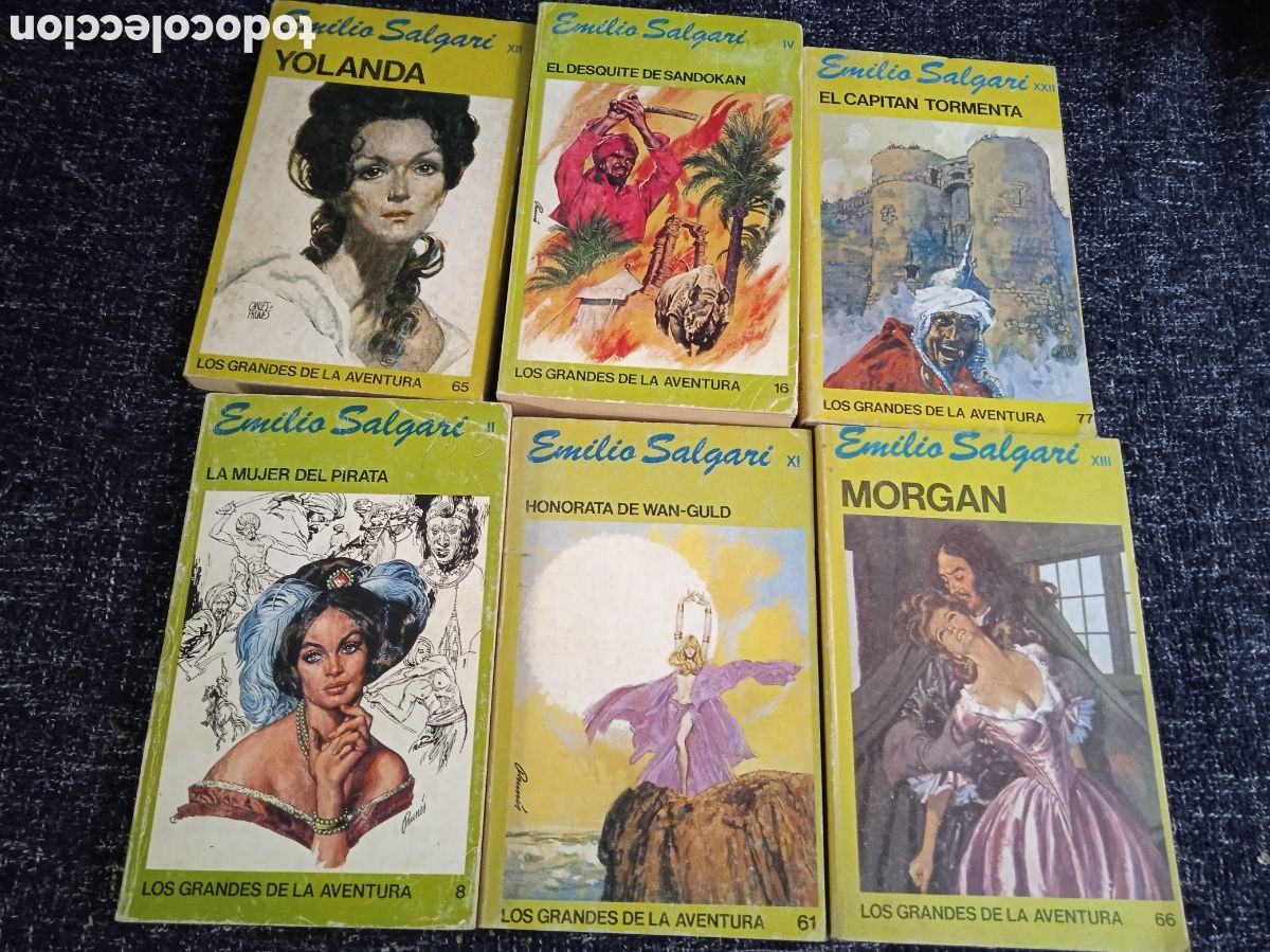 C&oacute;mics: EMILIO SALGARI, LOTE DE 6 LIBROS - VER TITULOS EN FOTO -ED. Ediciones Favencia