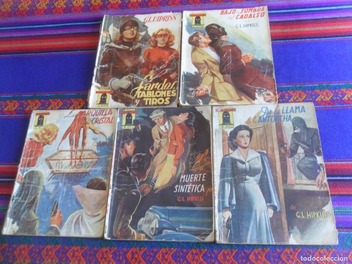 Comics: EL ENCAPUCHADO N&ordm;S 25 26 27 28 29. CLIPER 1&ordf; EDICI&Oacute;N 1947.