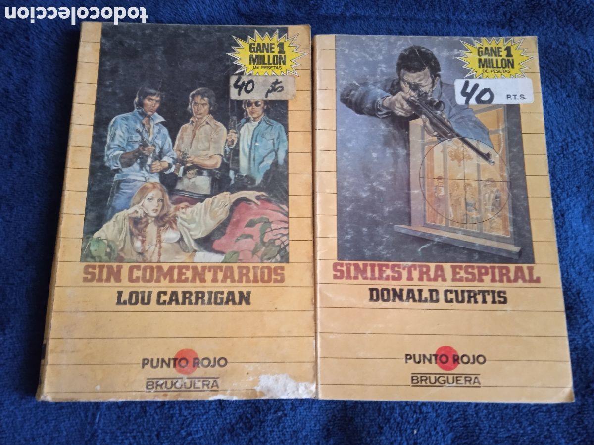 C&oacute;mics: BOLSILIBROS POLICIACO, PUNTO ROJO N&ordm; 1184 Y 1183 - Donald Curtis - LOU CARRIGAN edita : BRUGUERA