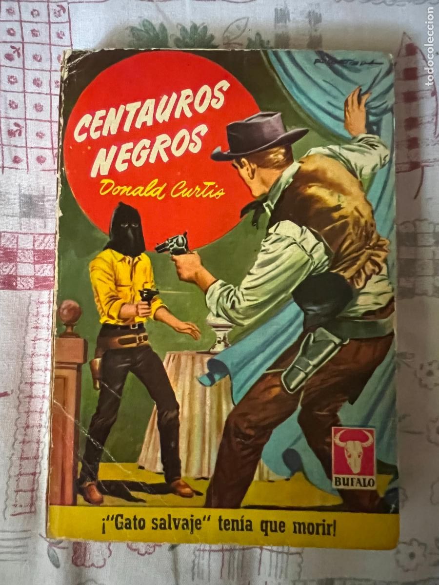 C&oacute;mics: NOVELA BUFALO, N&ordm; 356, CENTAUROS NEGROS, DONALD CURTIS, 1&ordf; ED. 1960. E. BRUGUERA, DOBLE PAGINAS