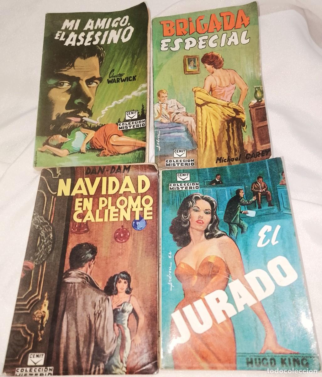 C&oacute;mics: NOVELAS COLECCION MISTERIO-34-36-37-42-CENIT 1962/63-DIFICILES BC-LEER DESCRIPCION Y VER FOTOS