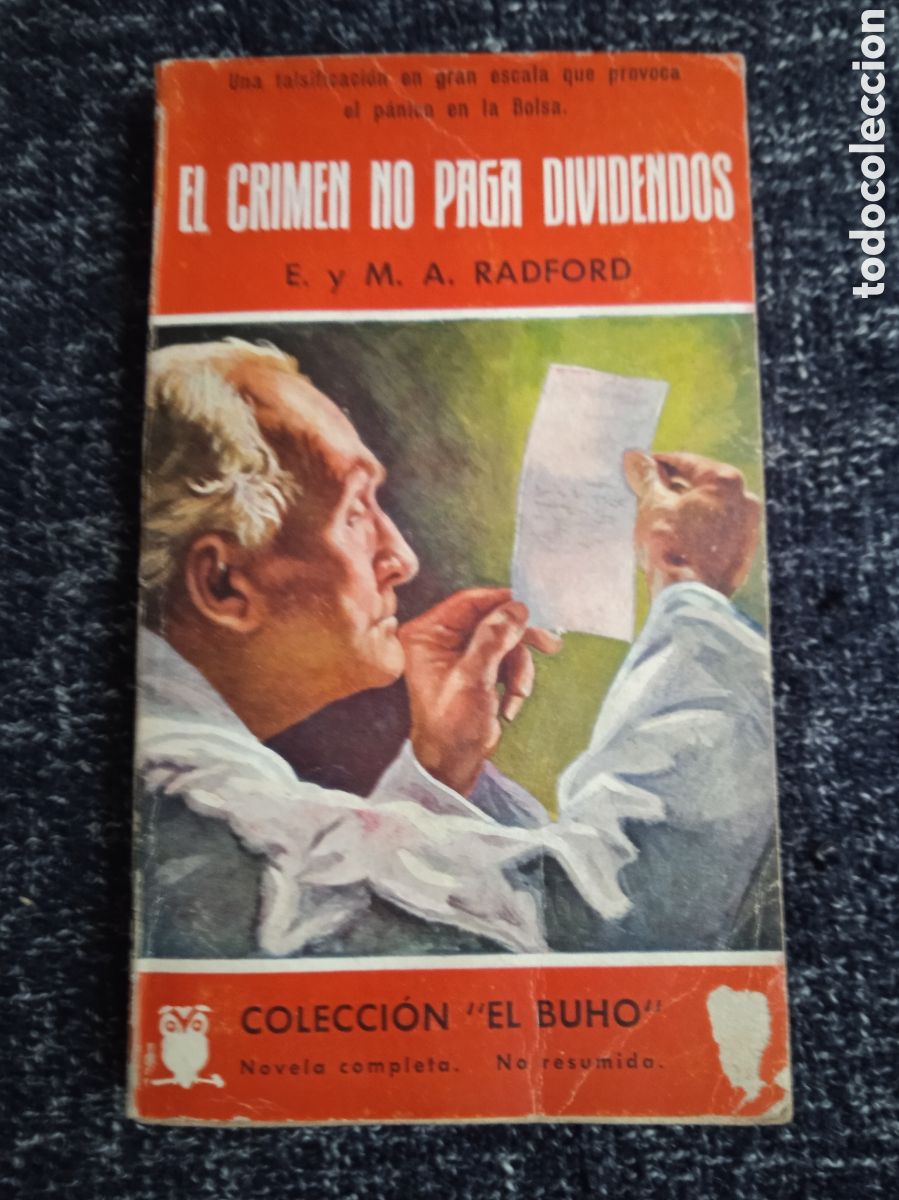 C&oacute;mics: COLECCI&Oacute;N EL BUHO N&ordm; 50 EL CRIMEN NO PAGA DIVIDENDOS / E.Y M.A. RADFORD