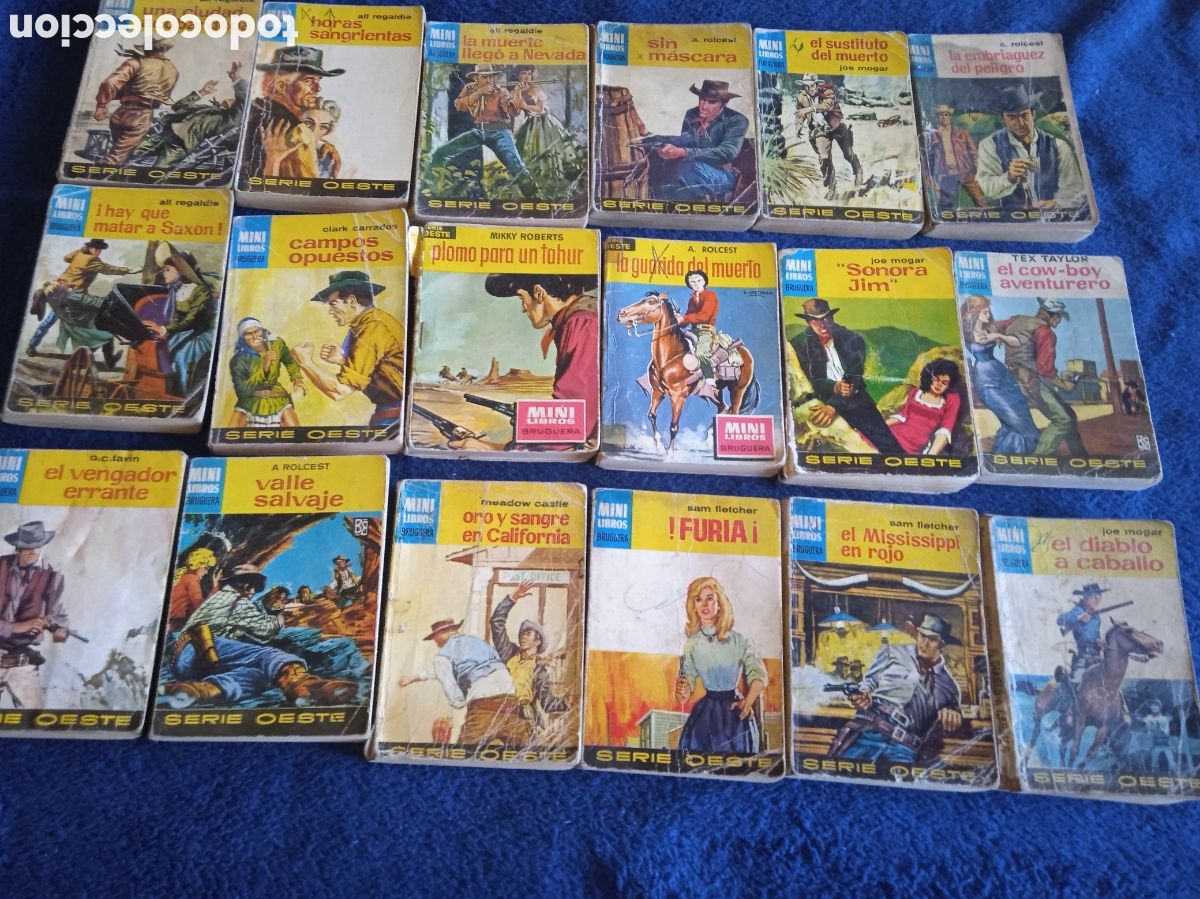 C&oacute;mics: MINI LIBROS SERIE OESTE. -LOTE DE 18 NOVELAS -ED. BRUGUERA