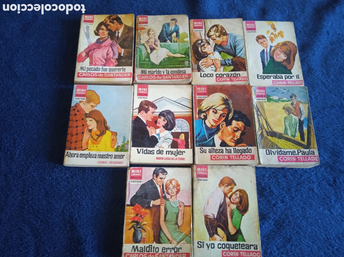C&oacute;mics: MINI LIBROS serie rosa - NOVELAS ROM&Aacute;NTICAS -LOTE 10 EJEMPLARES -edita : BRUGUERA