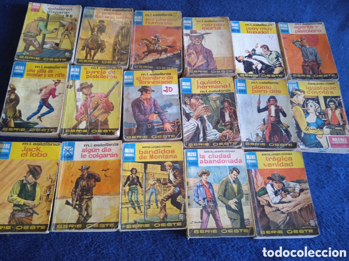 C&oacute;mics: MINI LIBROS OESTE -MARCIAL L. ESTEFANIA - LOTE DE 17 EJEMPLARES -edita : BRUGUERA