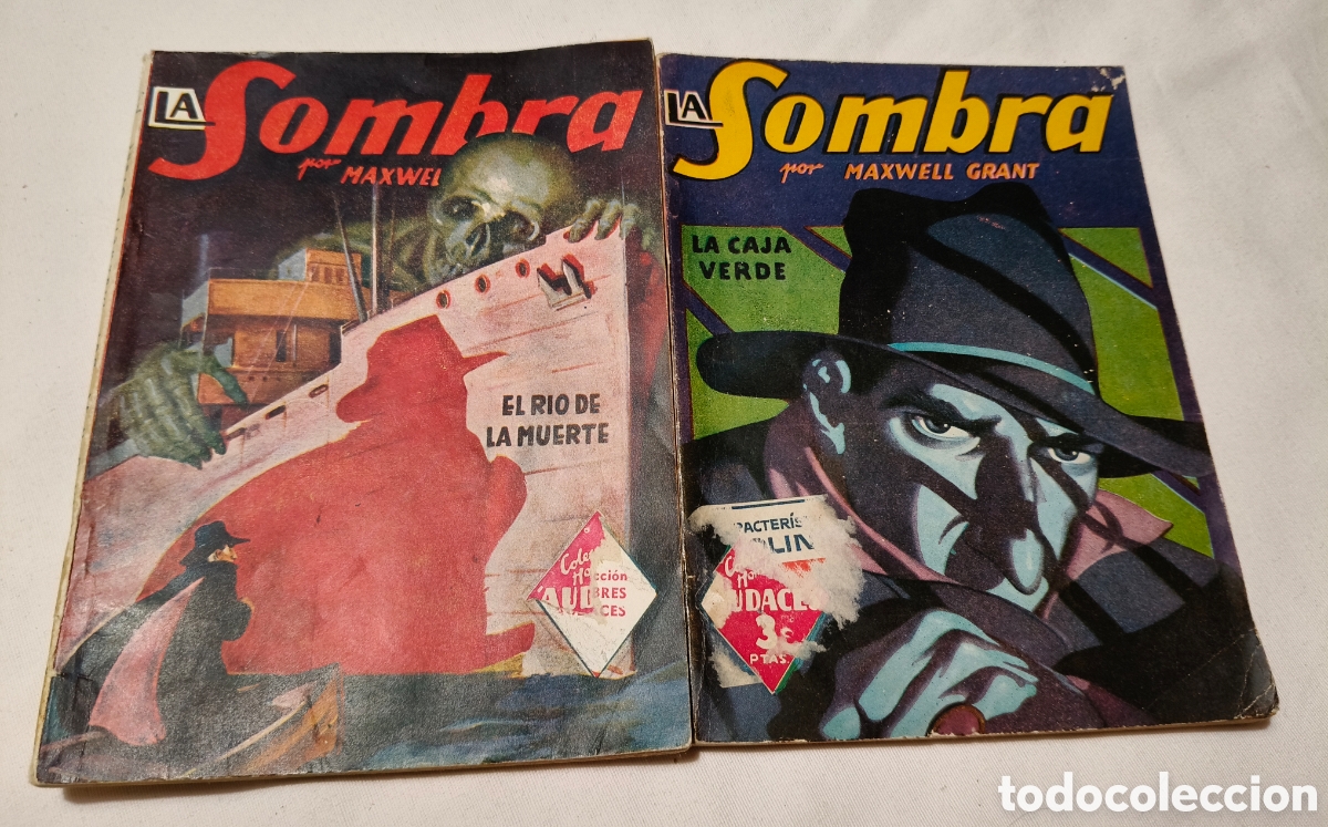 C&oacute;mics: Lote 2 Novelas Pulp La Sombra - Hombres Audaces (Ed. Molino, 1947-1948) - Importaci&oacute;n