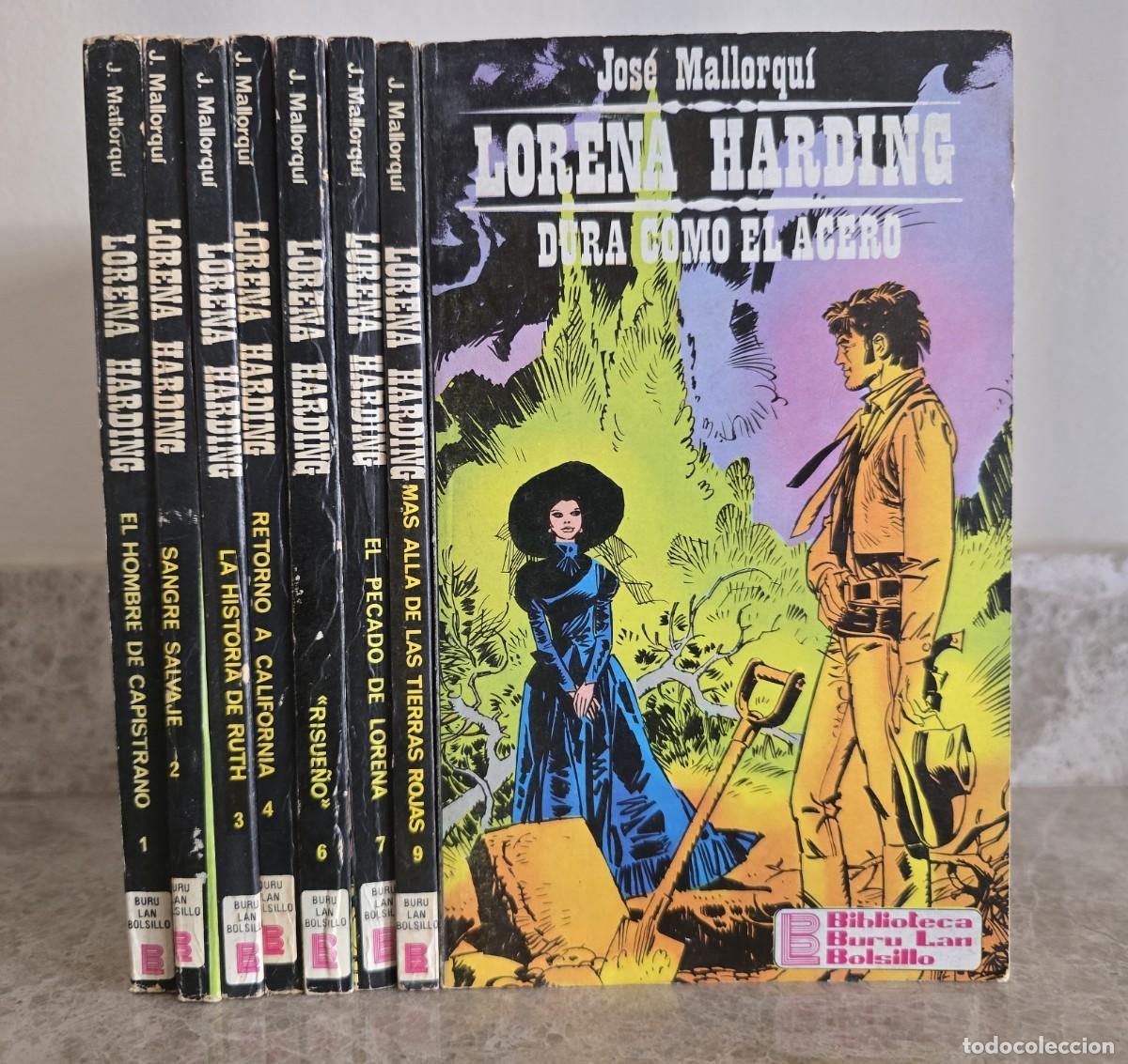 C&oacute;mics: Lorena Harding.Lote 8 Novelas.Jose Mallorqui.Buru Lan.Portadas Carlos Gimenez