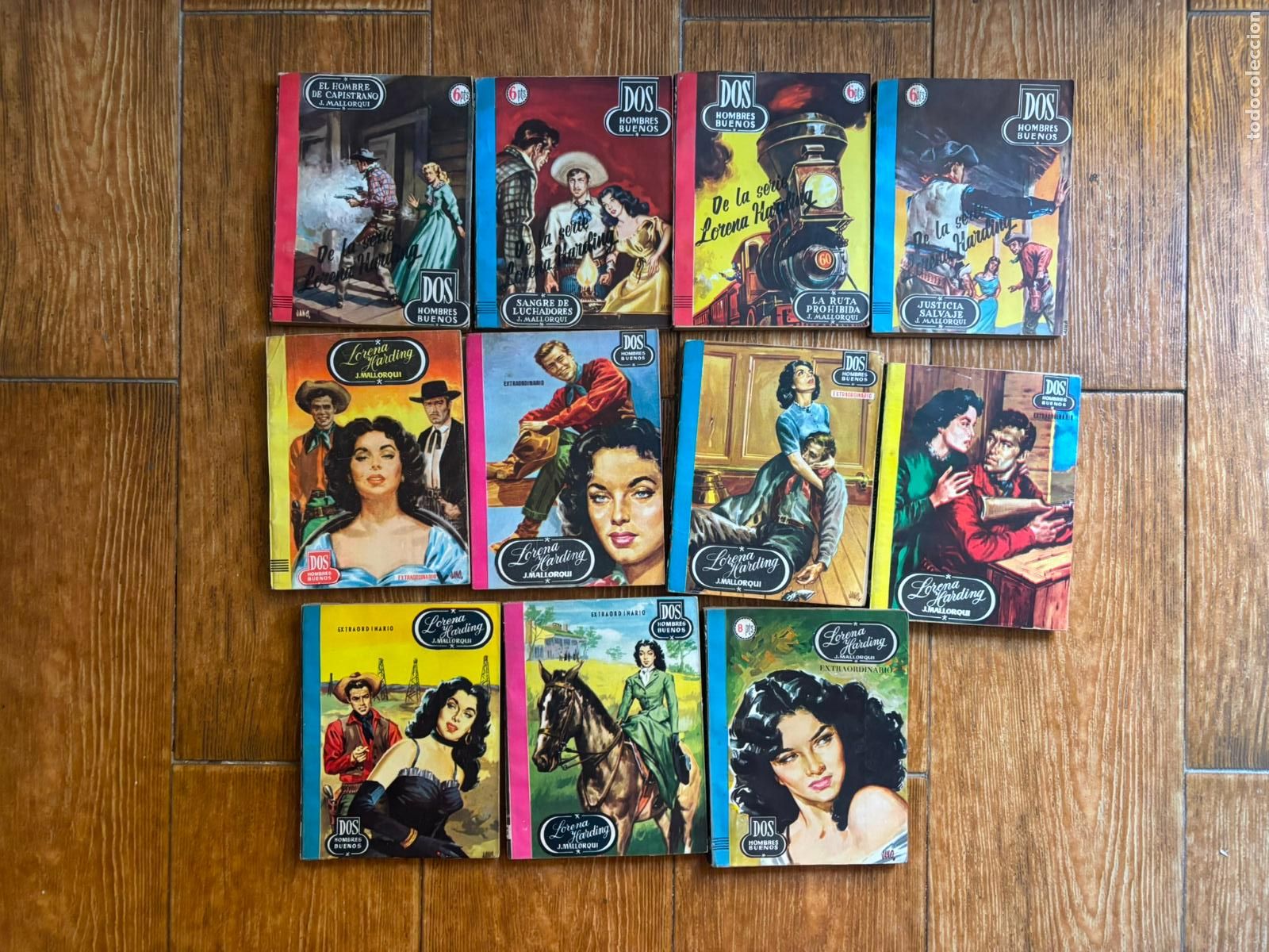 C&oacute;mics: LORENA HARDING COLECCION COMPLETA 11 NUMEROS COLECCION DOS HOMBRES BUENOS. 1956