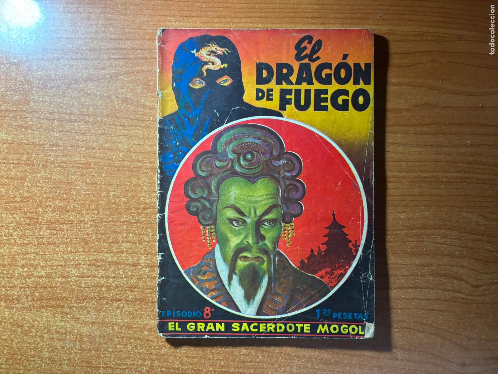 C&oacute;mics: El Drag&oacute;n de Fuego n&ordm; 8 Dibujos de Tomas Porto. Textos de Fidel Prado EDITORIAL BRUGUERA 1944
