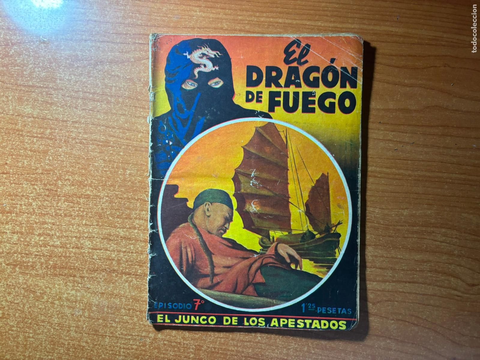 C&oacute;mics: El Drag&oacute;n de Fuego n&ordm; 7 Dibujos de Tomas Porto. Textos de Fidel Prado EDITORIAL BRUGUERA 1944