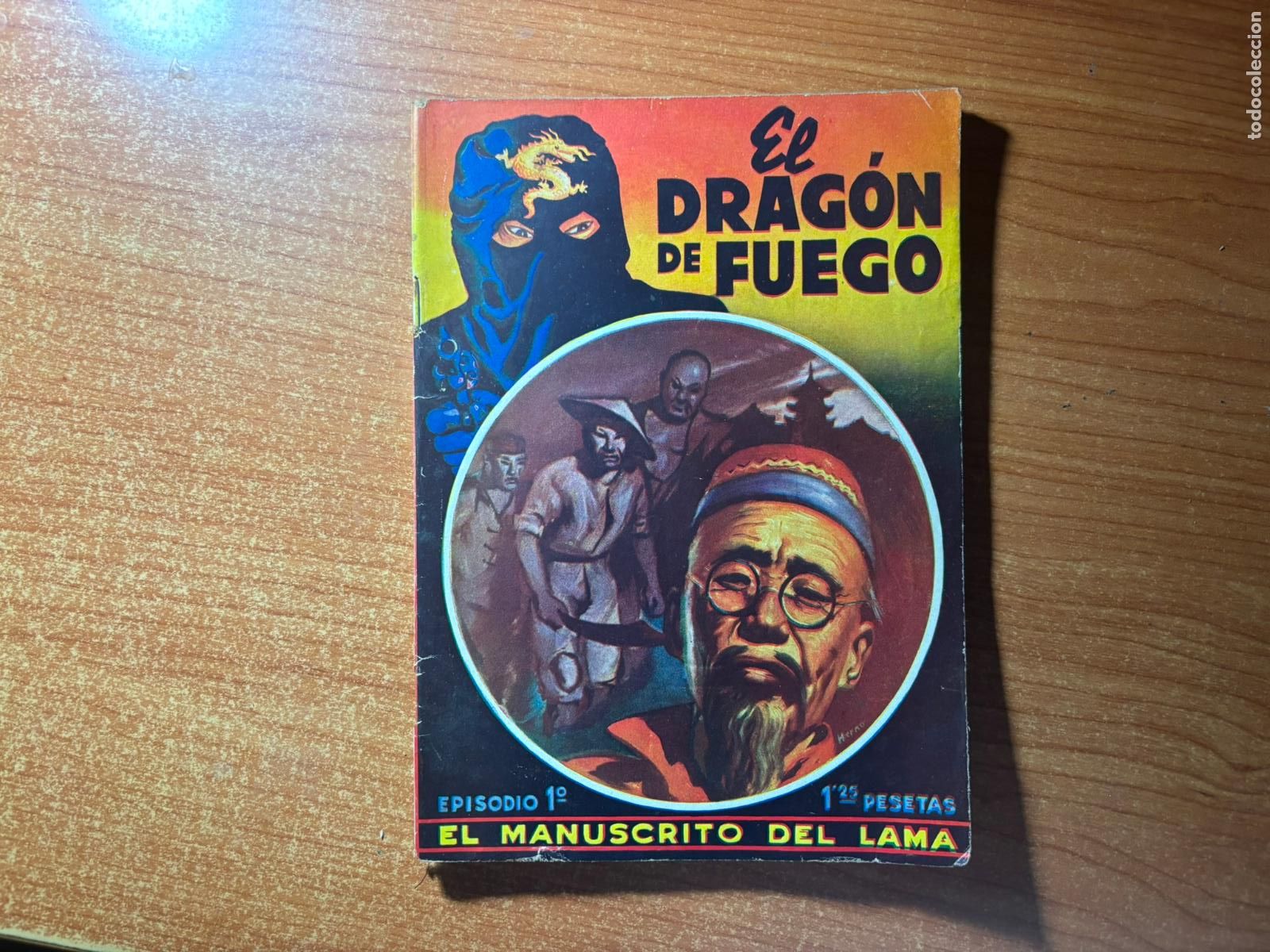 C&oacute;mics: El Drag&oacute;n de Fuego n&ordm; 1 Dibujos de Tomas Porto. Textos de Fidel Prado EDITORIAL BRUGUERA 1944