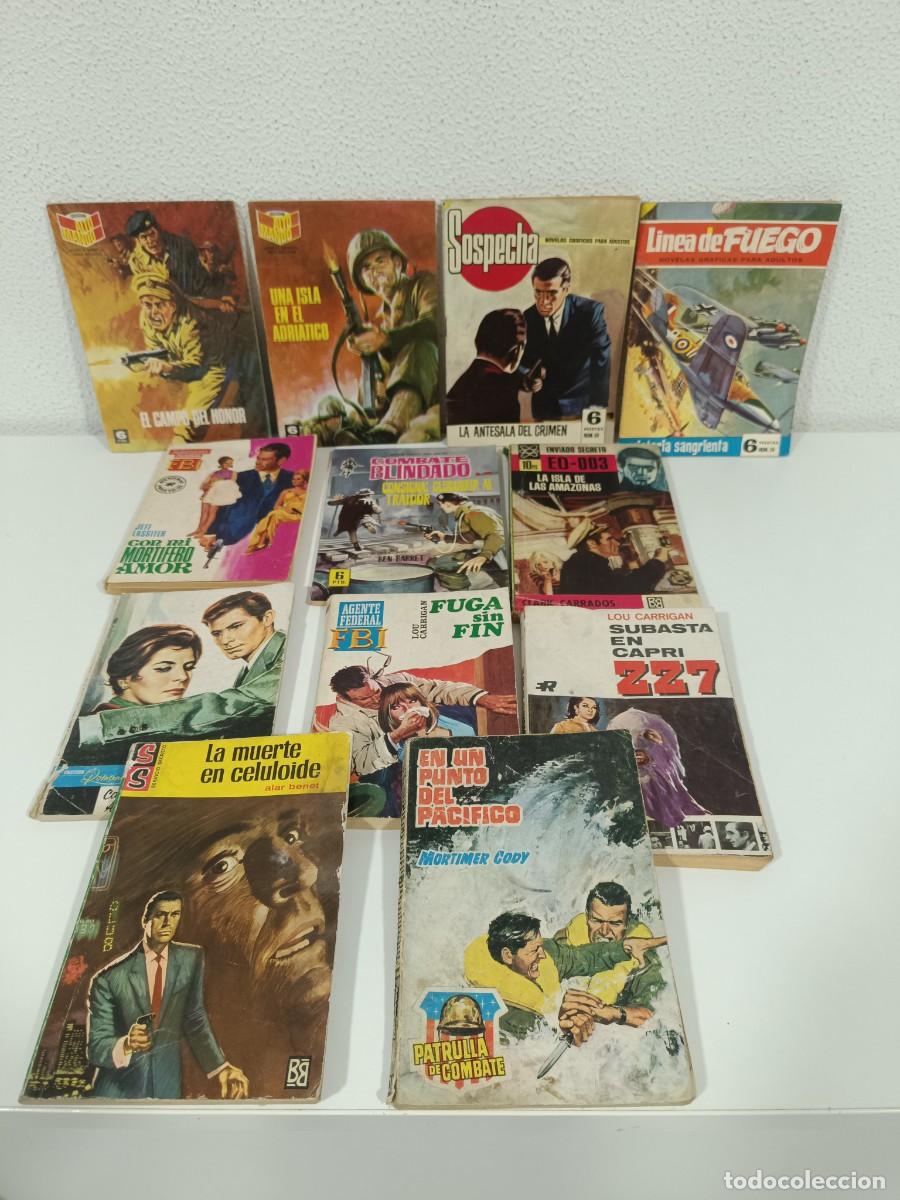 C&oacute;mics: ALTO MANDO, SOSPECHA, COMBATE BLINDADO, ETC LOTE DE 12 NOVELAS GRAFICAS PULP. VER DESCRIPCION LOTE12