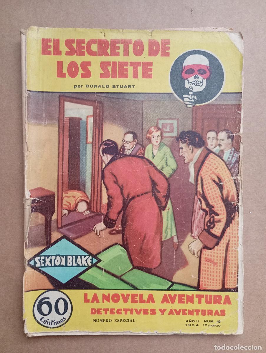 C&oacute;mics: LA NOVELA AVENTURA 18. SEXTON BLAKE. EL SECRETO DE LOS SIETE (Donald Stuart) Hymsa, 1934