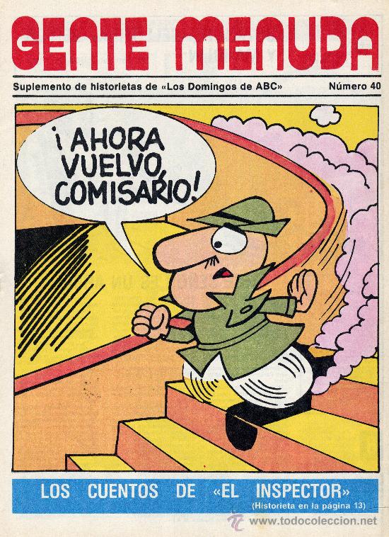 C&oacute;mics: Gente menuda n&ordm;40 (Suplemento ABC) P&oacute;ster de el inspector, dick el artillero, Sammy,.. - Foto 1