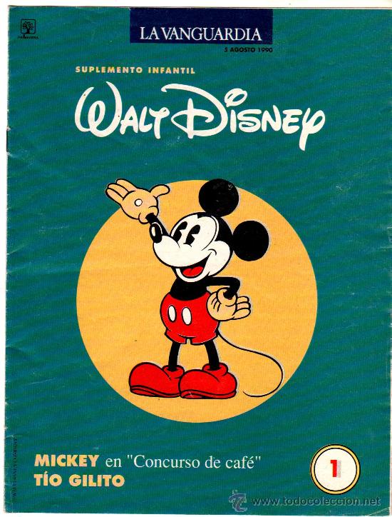 C&oacute;mics: SUPLEMENTO INFANTIL LA VANGUARDIA WALT DISNEY N&ordm; 1, MICKEY, 12 PAGINAS,1990, VER IMAGENES
