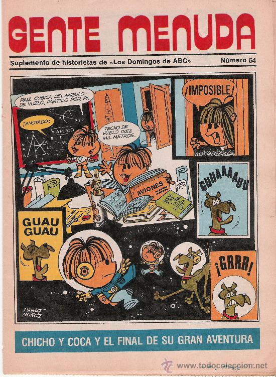 C&oacute;mics: GENTE MENUDA - SUPLEMENTO DE HISTORIETAS DE LOS DOMINGOS DE ABC N&ordm; 54 - Foto 1