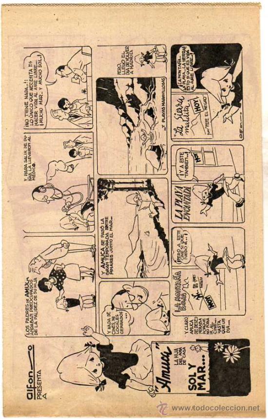C&oacute;mics: Amuca la hija del ama de Casa en Sol y Mar. Ilustrador Alfonso. - Foto 1