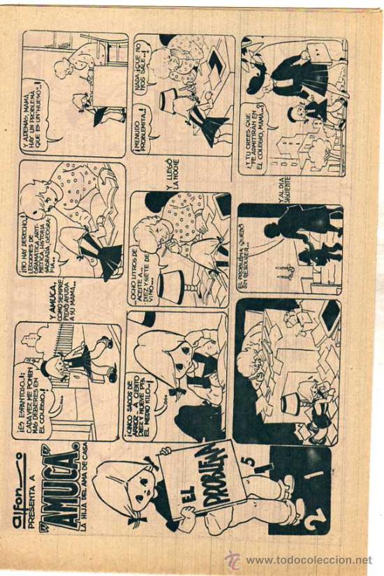 C&oacute;mics: Amuca la hija del ama de Casa en El Problema. Ilustrador Alfonso. - Foto 1