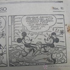 Comics : MICKEY MOUSE WALT DISNEY SU PRIMERA APARACION EN ESPAÑA TIRAS DE LA VANGUARDIA 1934 . Lote 31745876